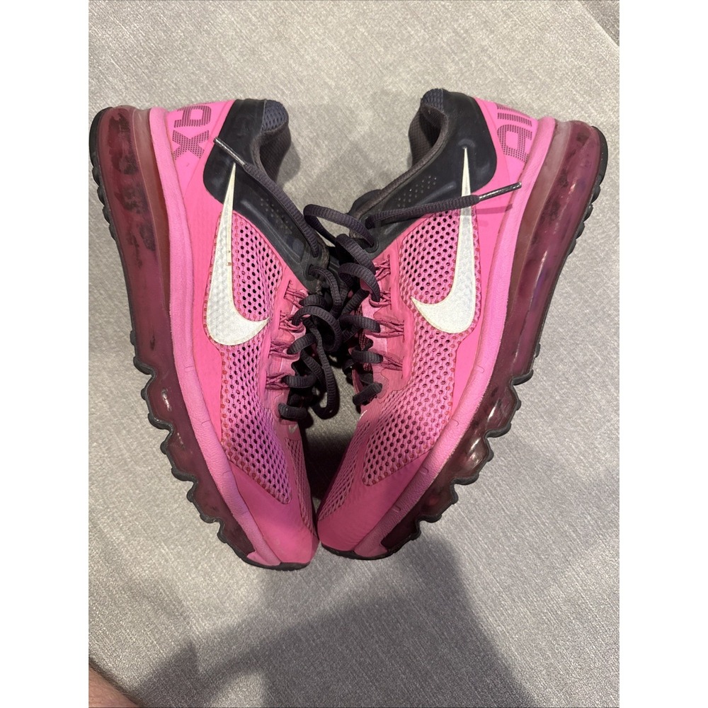 Nike Air Max+ 2013  Bold Pink, Black & Silver Color Way Women's Size 8.5